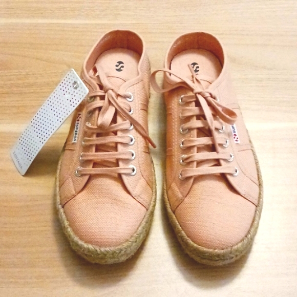 Superga "Dusty Pink" Slip On Sneakers with Rope Detail Size 8.5W (NWT) - Picture 2 of 11